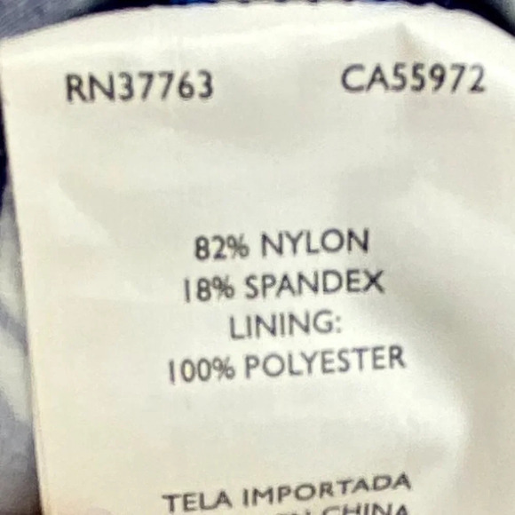 NWT South Point Swim Tank Top 16 Navy Blue Yellow Coral Geometric Tankini Plus - Picture 8 of 11